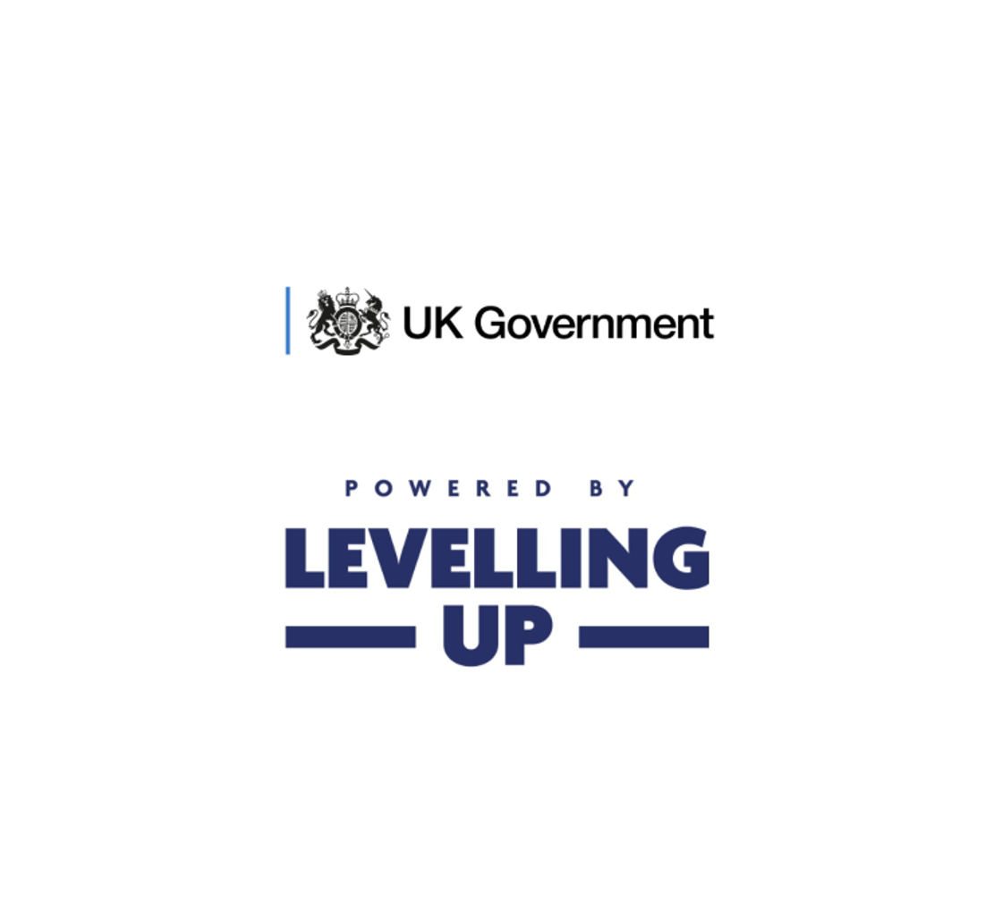 Logo says: UK Government Powered by Levelling Up